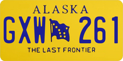 AK license plate GXW261