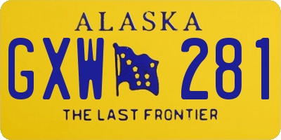 AK license plate GXW281