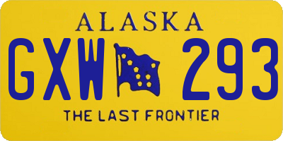 AK license plate GXW293