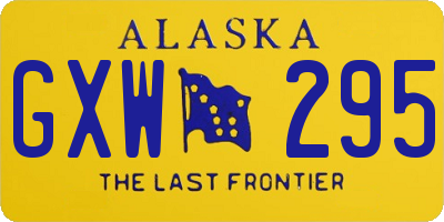 AK license plate GXW295