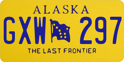 AK license plate GXW297