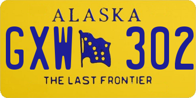 AK license plate GXW302