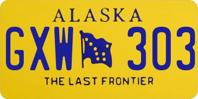 AK license plate GXW303