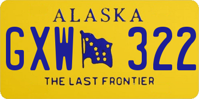 AK license plate GXW322