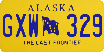 AK license plate GXW329