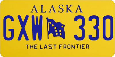 AK license plate GXW330