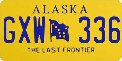 AK license plate GXW336