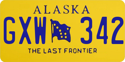AK license plate GXW342