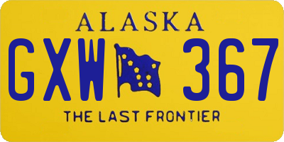 AK license plate GXW367