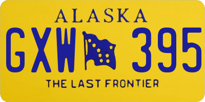 AK license plate GXW395