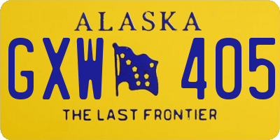 AK license plate GXW405