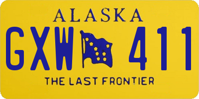 AK license plate GXW411