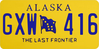AK license plate GXW416