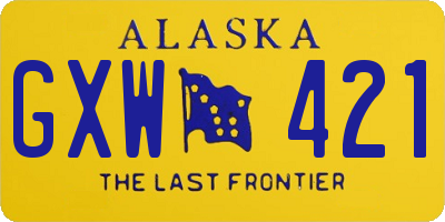 AK license plate GXW421
