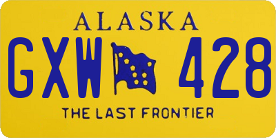 AK license plate GXW428