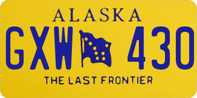 AK license plate GXW430