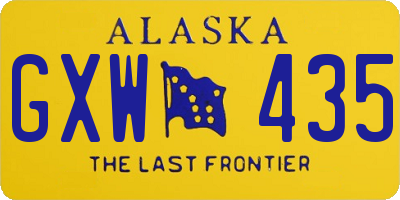 AK license plate GXW435