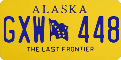 AK license plate GXW448