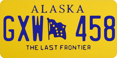 AK license plate GXW458