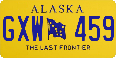 AK license plate GXW459