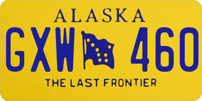 AK license plate GXW460