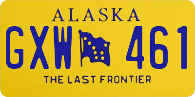 AK license plate GXW461