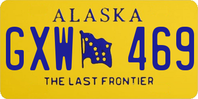 AK license plate GXW469