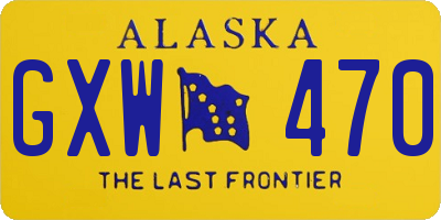 AK license plate GXW470