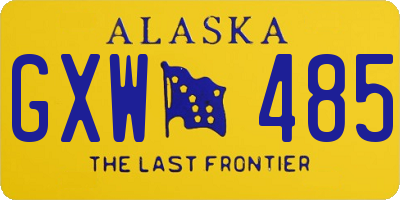 AK license plate GXW485