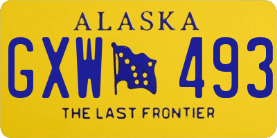 AK license plate GXW493