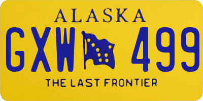 AK license plate GXW499