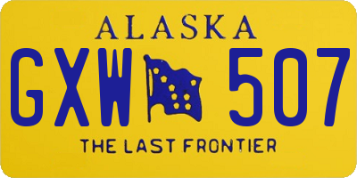 AK license plate GXW507