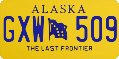AK license plate GXW509