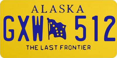 AK license plate GXW512