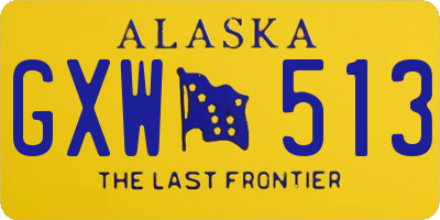 AK license plate GXW513