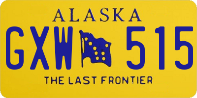 AK license plate GXW515