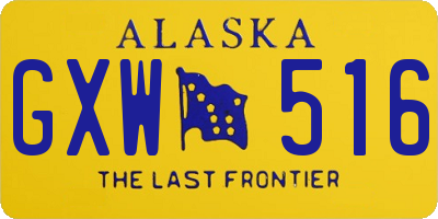 AK license plate GXW516