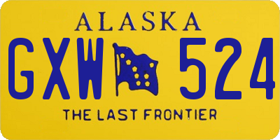 AK license plate GXW524
