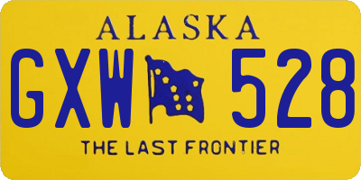 AK license plate GXW528