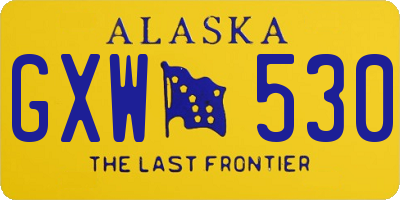 AK license plate GXW530