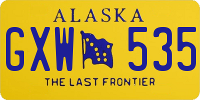 AK license plate GXW535