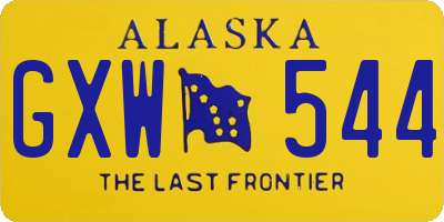 AK license plate GXW544