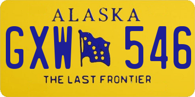 AK license plate GXW546