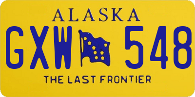 AK license plate GXW548