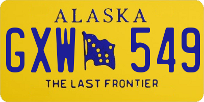 AK license plate GXW549