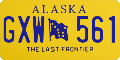 AK license plate GXW561