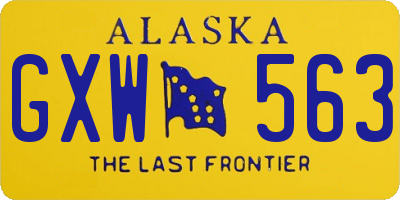 AK license plate GXW563