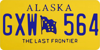 AK license plate GXW564