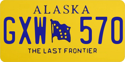 AK license plate GXW570