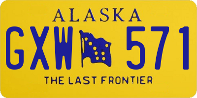 AK license plate GXW571